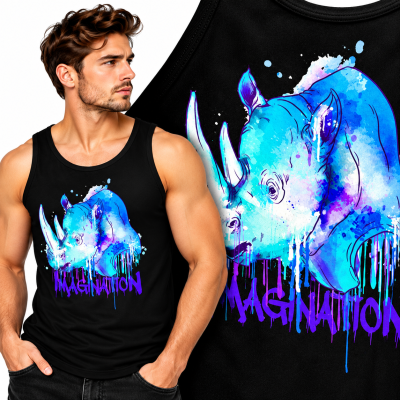 TANK TOP ZWIERZĘTA   NOSOROŻEC